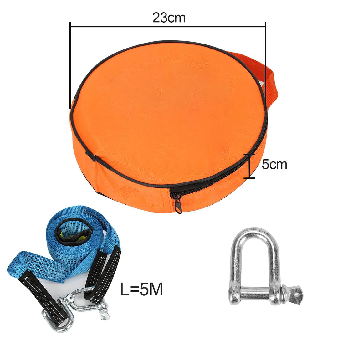 5M Abschleppseil 8T Abschleppband Abschlepp Zugseil Bergegurt blau Abschleppgurt Autohilfe Pannenseil 8000 KG 8 Tonnen LKW