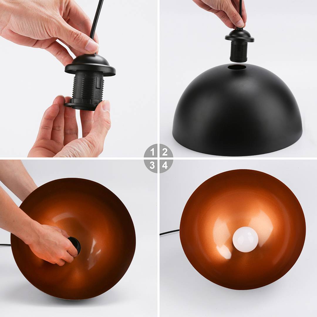 2er Pendelleuchte Hängelampe Deckenlampe LED E27 Hängeleuchte Pendellampe Leuchte Decke Beleuchtung Licht