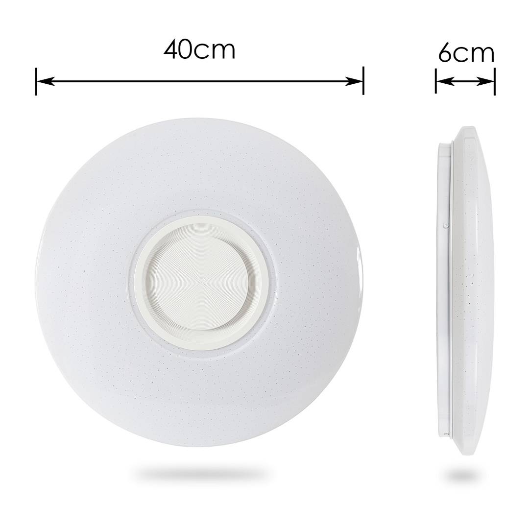 36W LED Deckenleuchte Sternenhimmel Bluetooth Musik Deckenlampe Lampe Badleuchte Badlampe Leuchte Wohnzimmerlampe