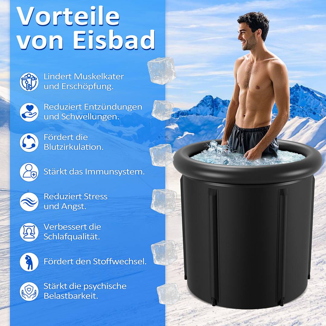 Eisbad Badewanne Eistonne 80cm X 80cm Sauna Tauchbecken Erwachsene Eisfass Eisbaden Tub