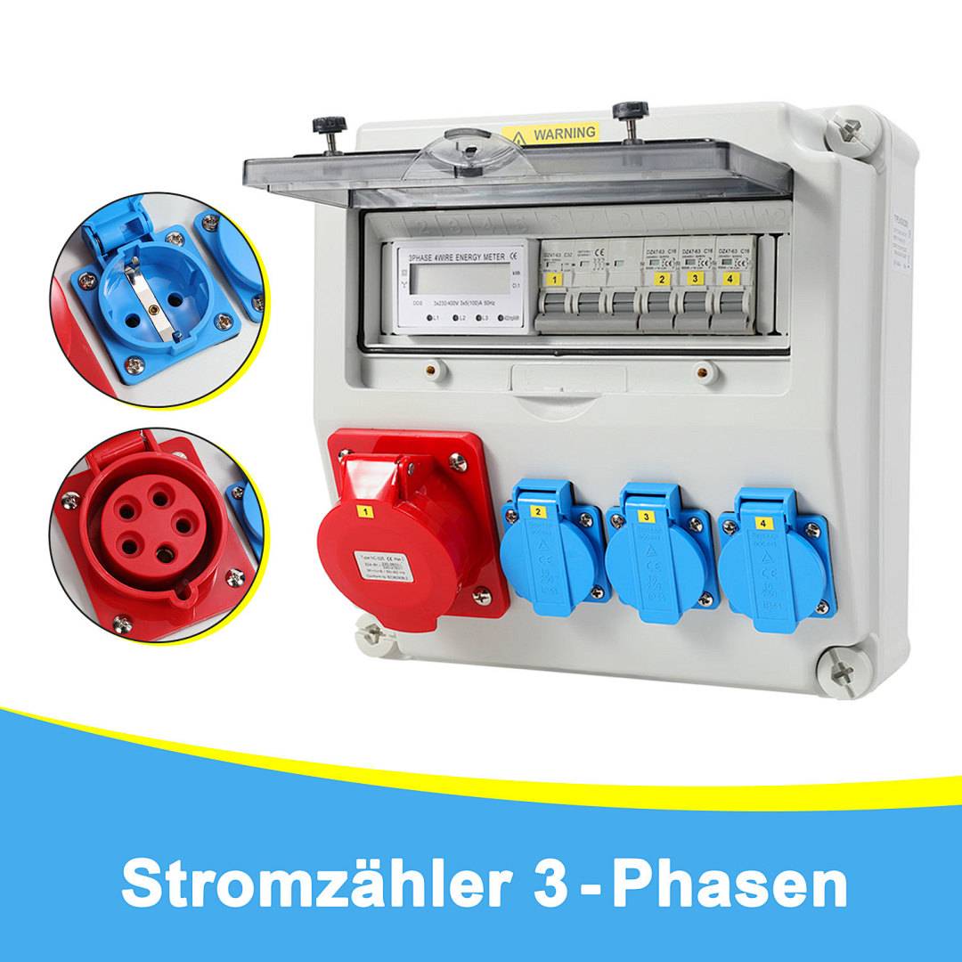 Wandverteiler Stromverteiler Baustromverteiler CEE 32A 16A Verteiler Adapter Starkstrom Kraftstrom
