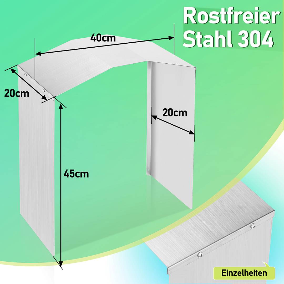 wallbox wetterschutz Schutzdach Regenschutz 40*20*45 cm Schutz Wallbox Wetterschutz Dach Stahl Regen