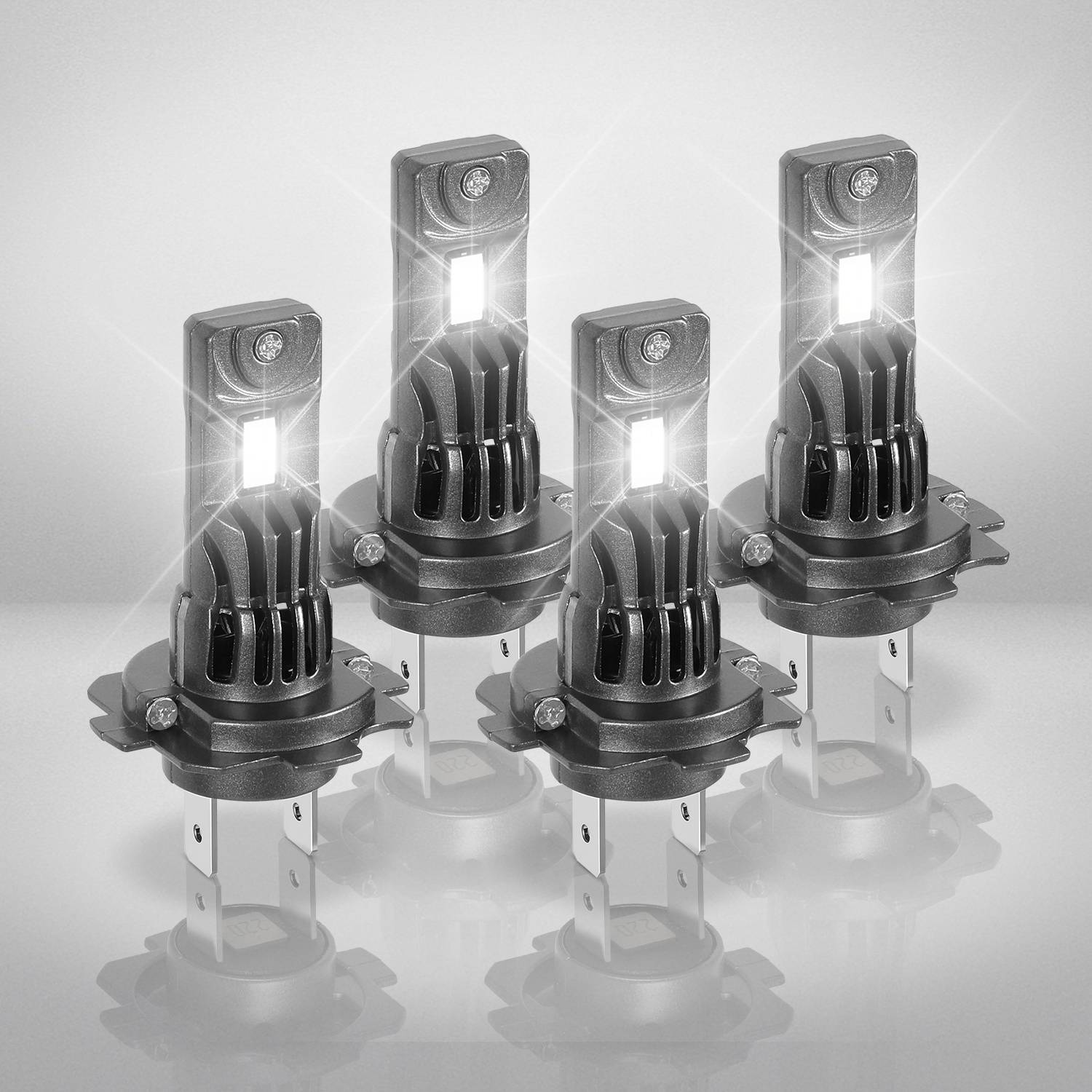 H7 LED-Scheinwerferlampe 30W 12V 2500LM 6500K IP65 Plug & Play 4er-Set für Auto/Motorrad