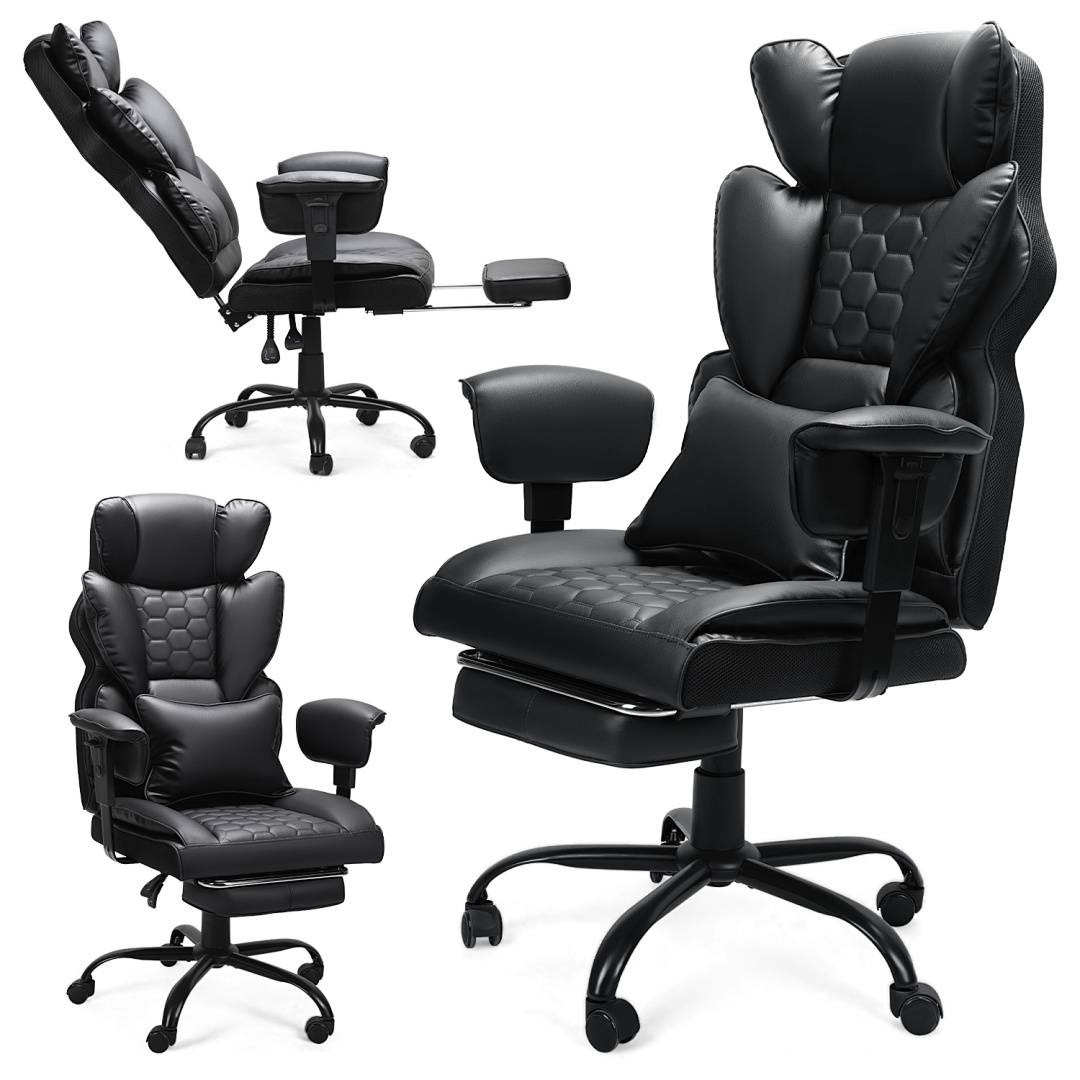 Gaming Stuhl Bürostuhl Chefsessel Ergonomischer Schreibtischstuhl mit Massage Drehstuhl Gamer Gamingstuhl
