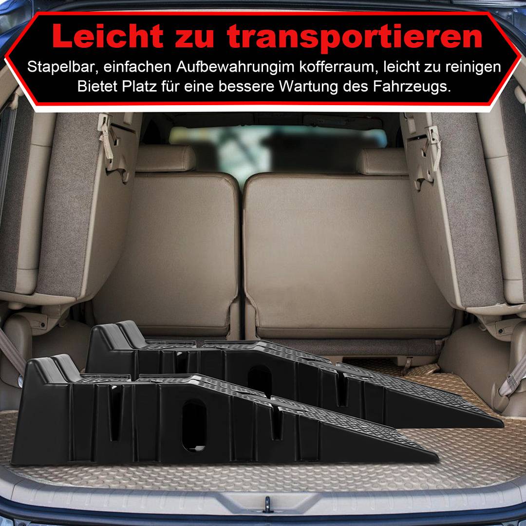 2 Stücke Auffahrrampe Rampe Verladerampe PKW Laderampe Hebebühne Wagenheber Autorampe Fahrzeugrampe Auffahrhilfe