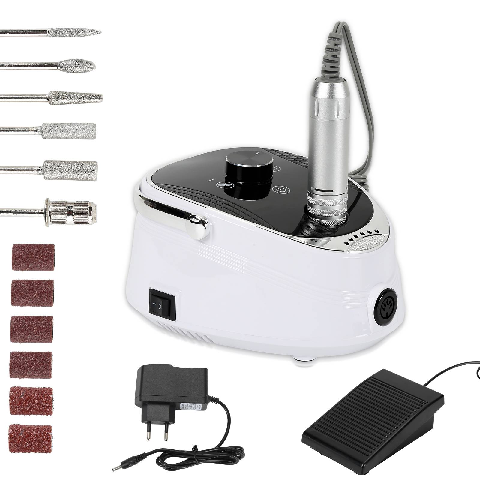 Elektrische Nagelfräser Maniküre Set Pediküre für Gelnägel 35000 U/min Nagelfeile Acrylnägel Wiederaufladbare Geschwindigkeit Einstellbar