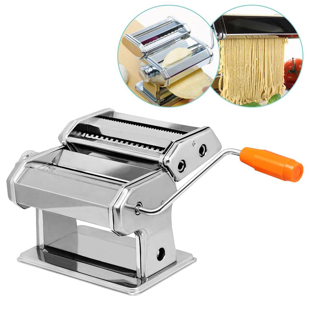 Nudelmaschine Edelstahl Pastamaschine Nudel Pastamaker Pasta Maschine 3 in 1 Lasagne Spaghetti Tagliatelle