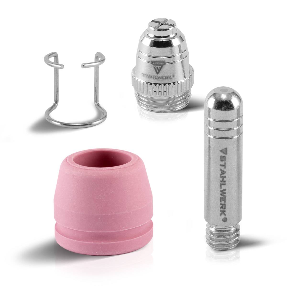 STAHLWERK Plasma Set P60 Brennerhalter Führungsrolle Schutzhandschuhe