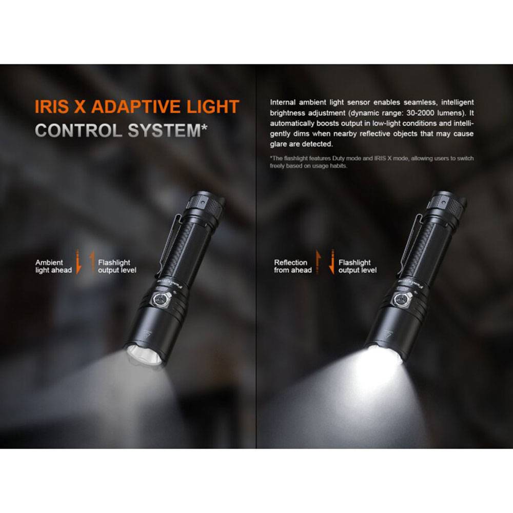 Fenix TK15R IRIS X LED Taschenlampe mit USB Anschluss 3200 Lumen - Schwarz