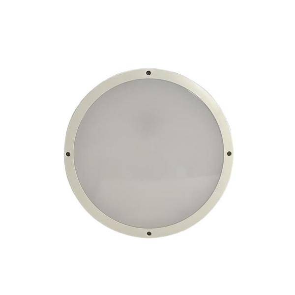 Runde Wand- oder Deckenleuchte mit mattierter Mitte und cremefarbenem Rand, vor weißem Hintergrund dargestellt.