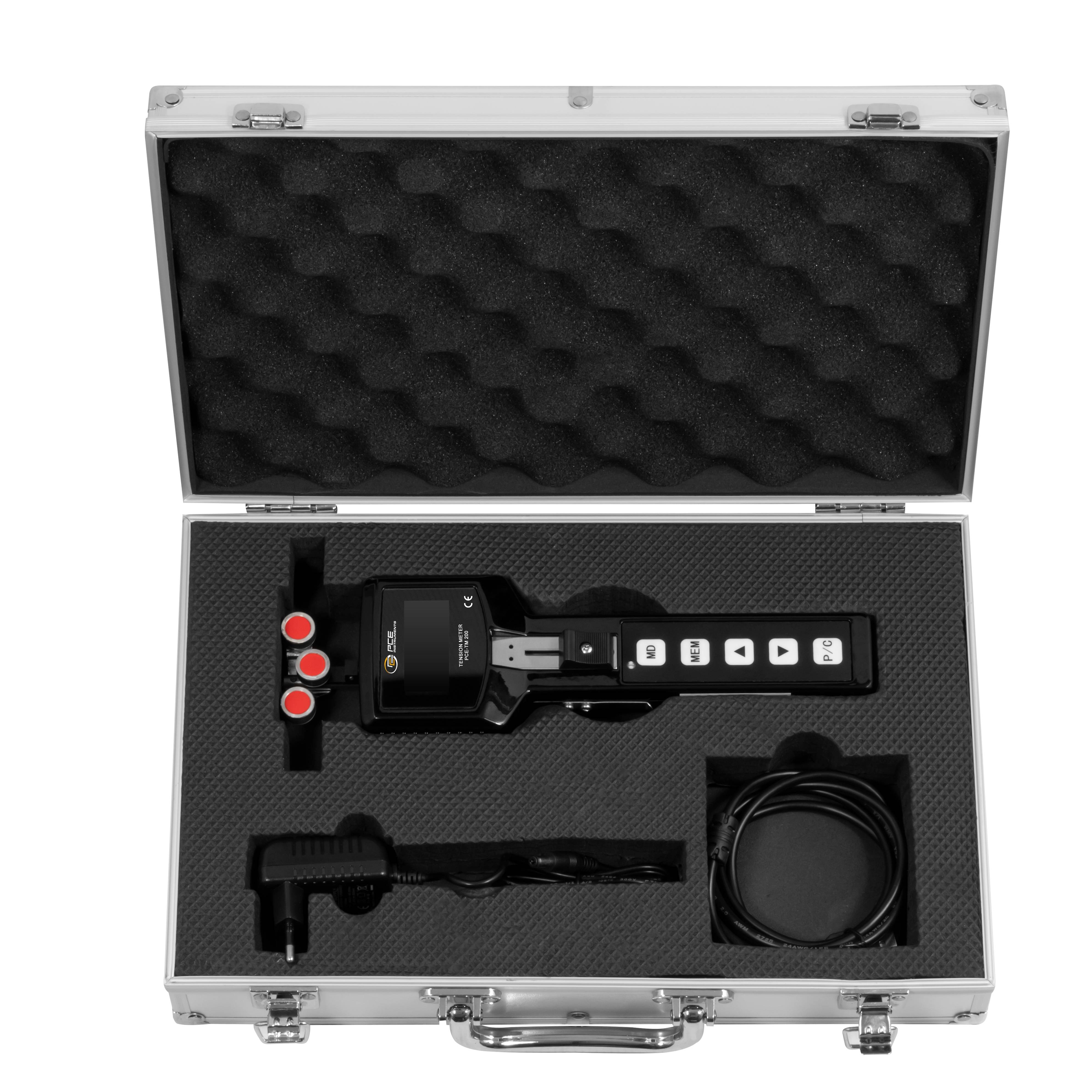 PCE Instruments Zugspannungsmessgerät PCE-TM 200 |4 … 200 cN |Auflösung 1 cN |Genauigkeit ±2,5 % FS |cN |kgf |lb |oz |N
