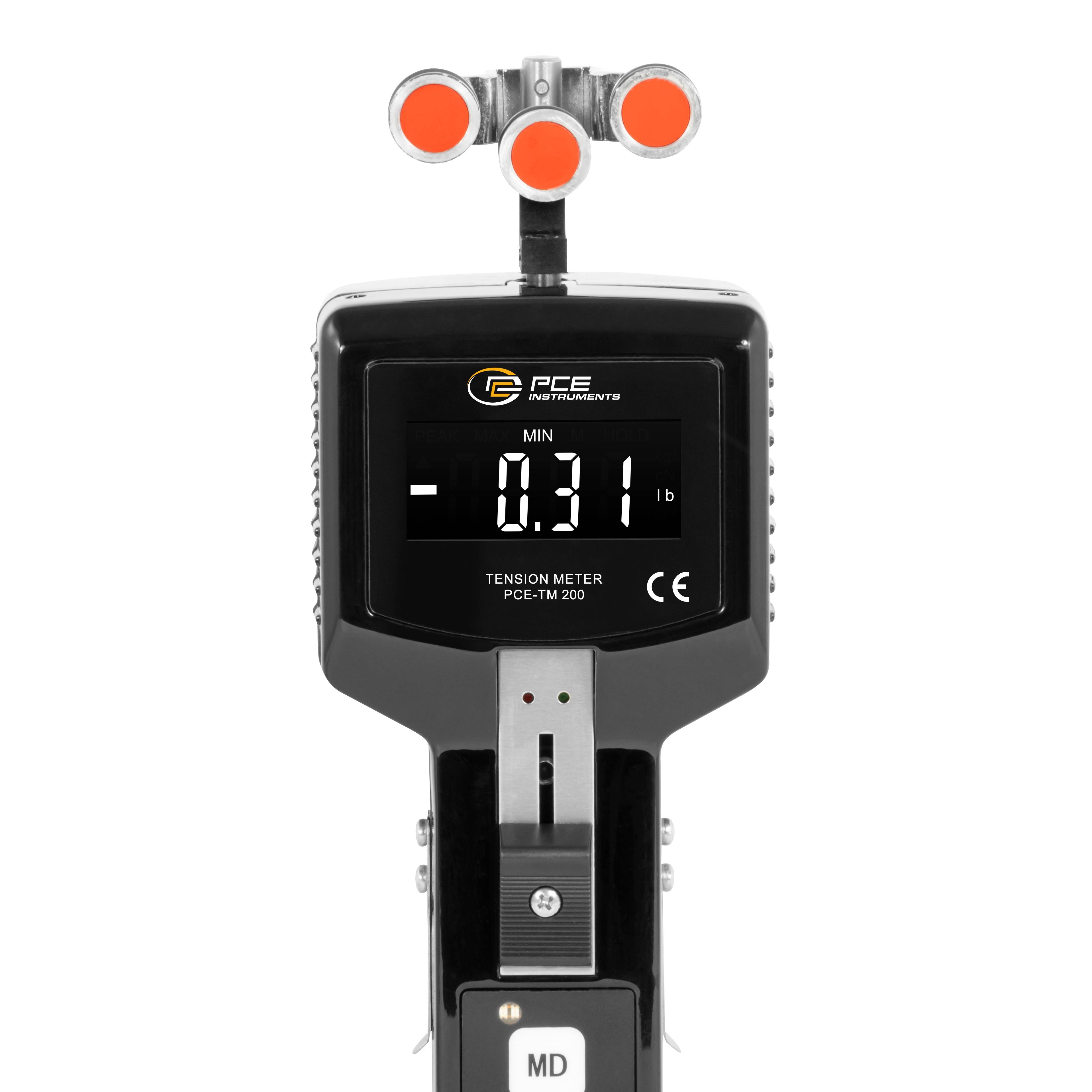 PCE Instruments Zugspannungsmessgerät PCE-TM 200 |4 … 200 cN |Auflösung 1 cN |Genauigkeit ±2,5 % FS |cN |kgf |lb |oz |N