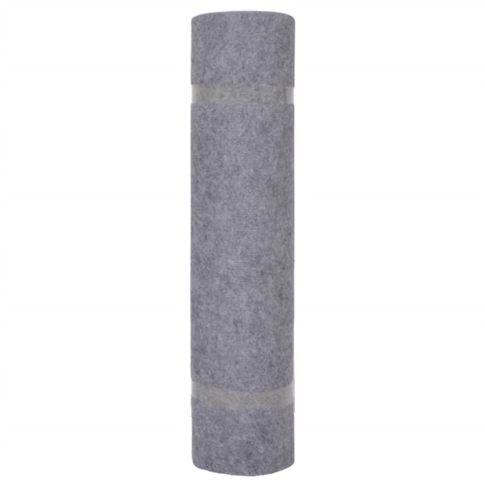 vidaXL Teppich Grau 1,2 x 15 m Polyester