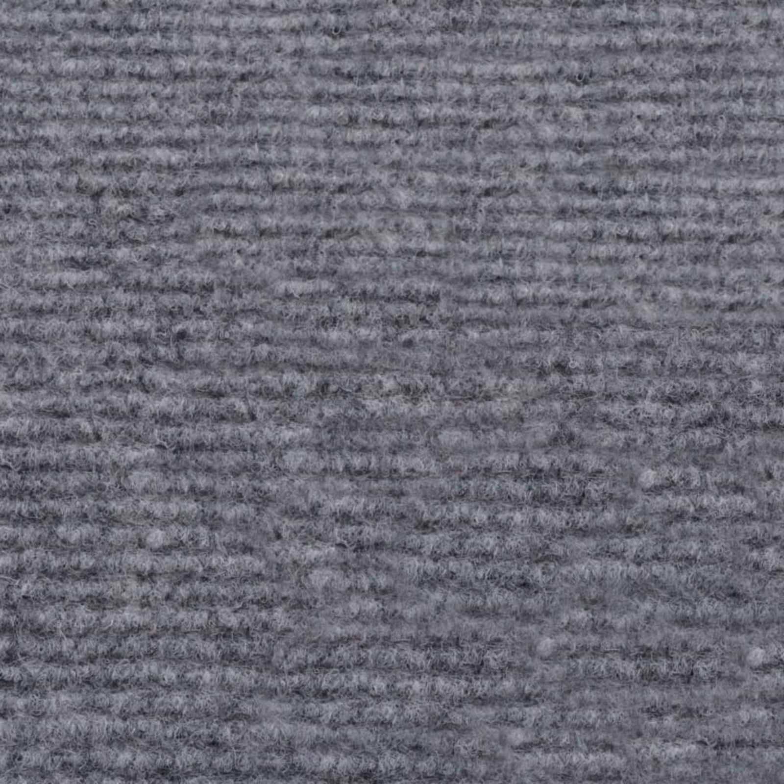 vidaXL Teppich Grau 1,2 x 20 m Polyester