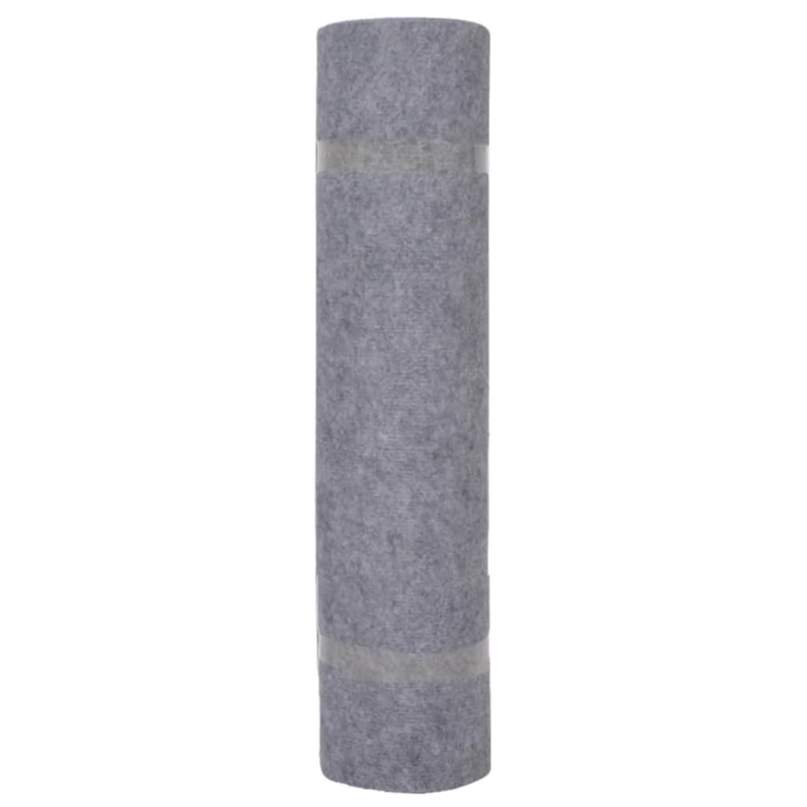 vidaXL Teppich Grau 1,2 x 20 m Polyester
