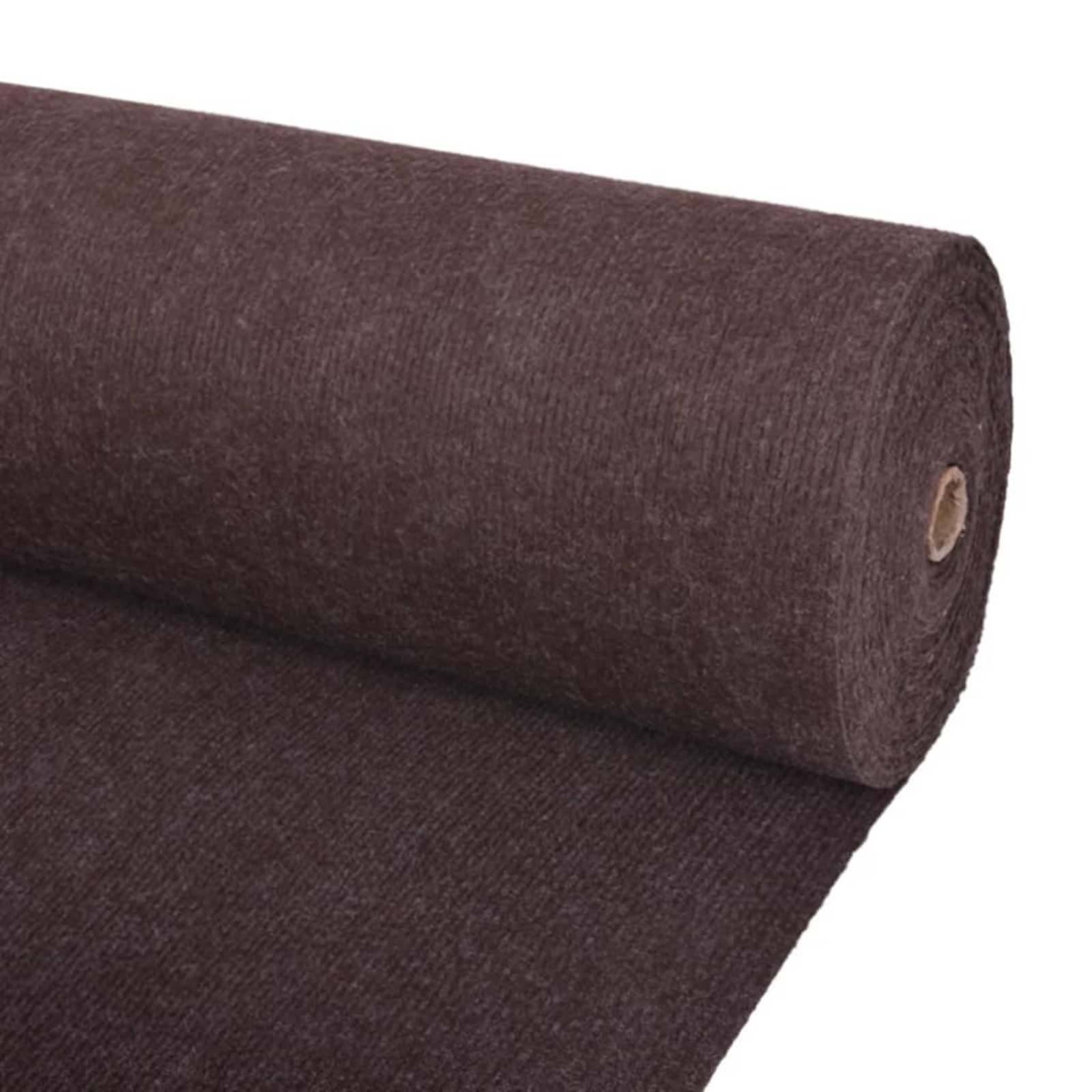 vidaXL Teppich Braun 1,2 x 10 m Polyester