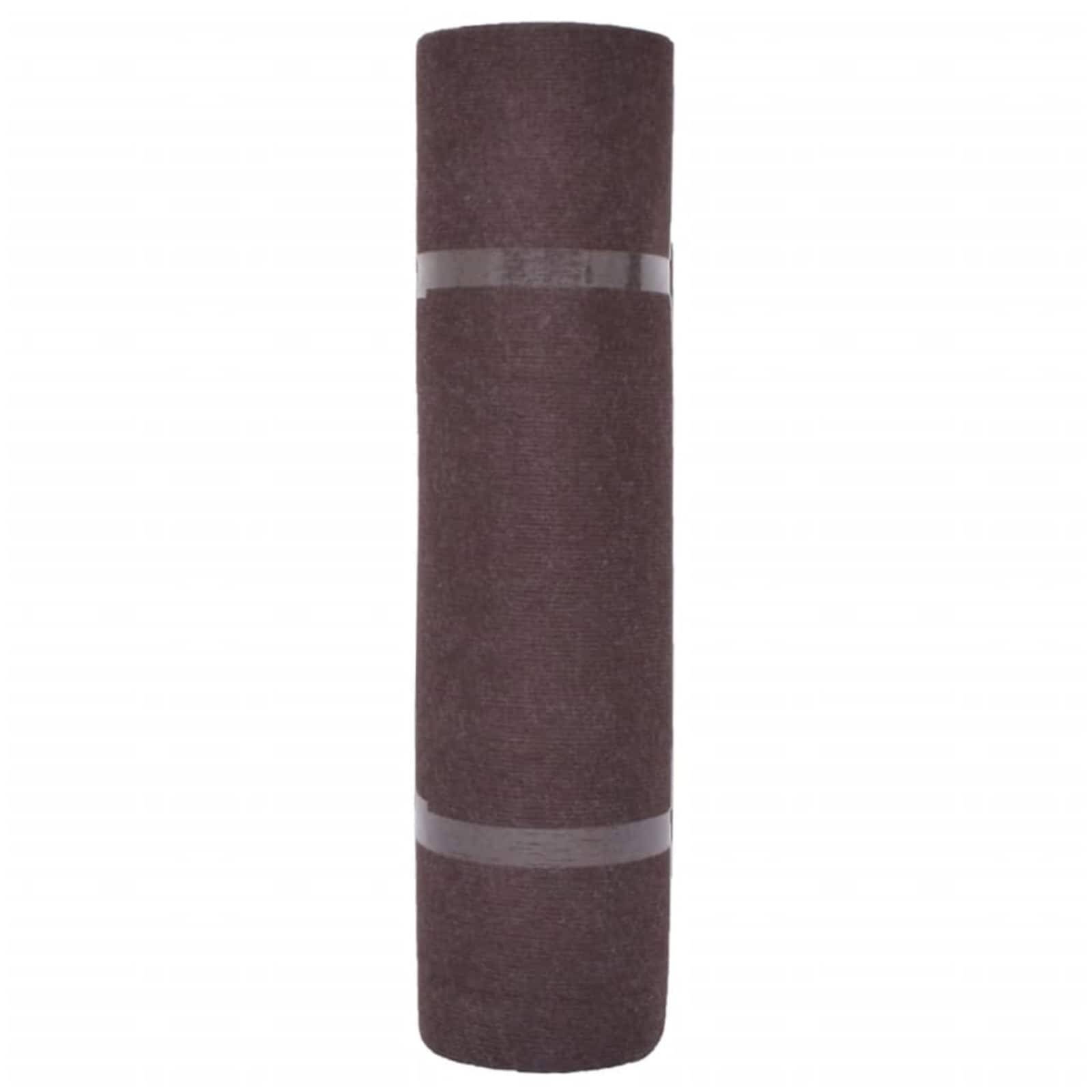 vidaXL Teppich Braun 1,2 x 10 m Polyester