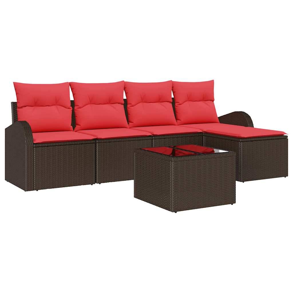 vidaXL Gartensofa-set Braun Poly-Rattan