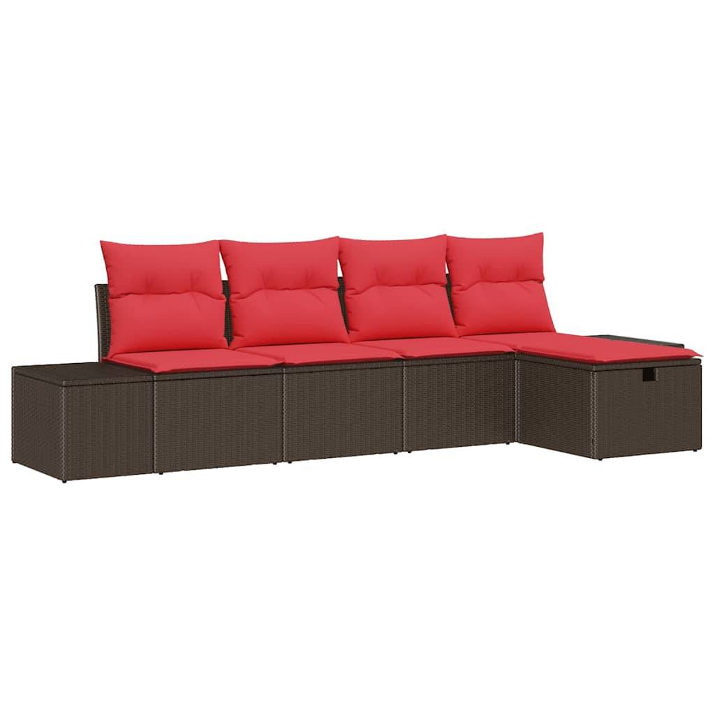 vidaXL Sofa Set 4 stk. Poly-Rattan