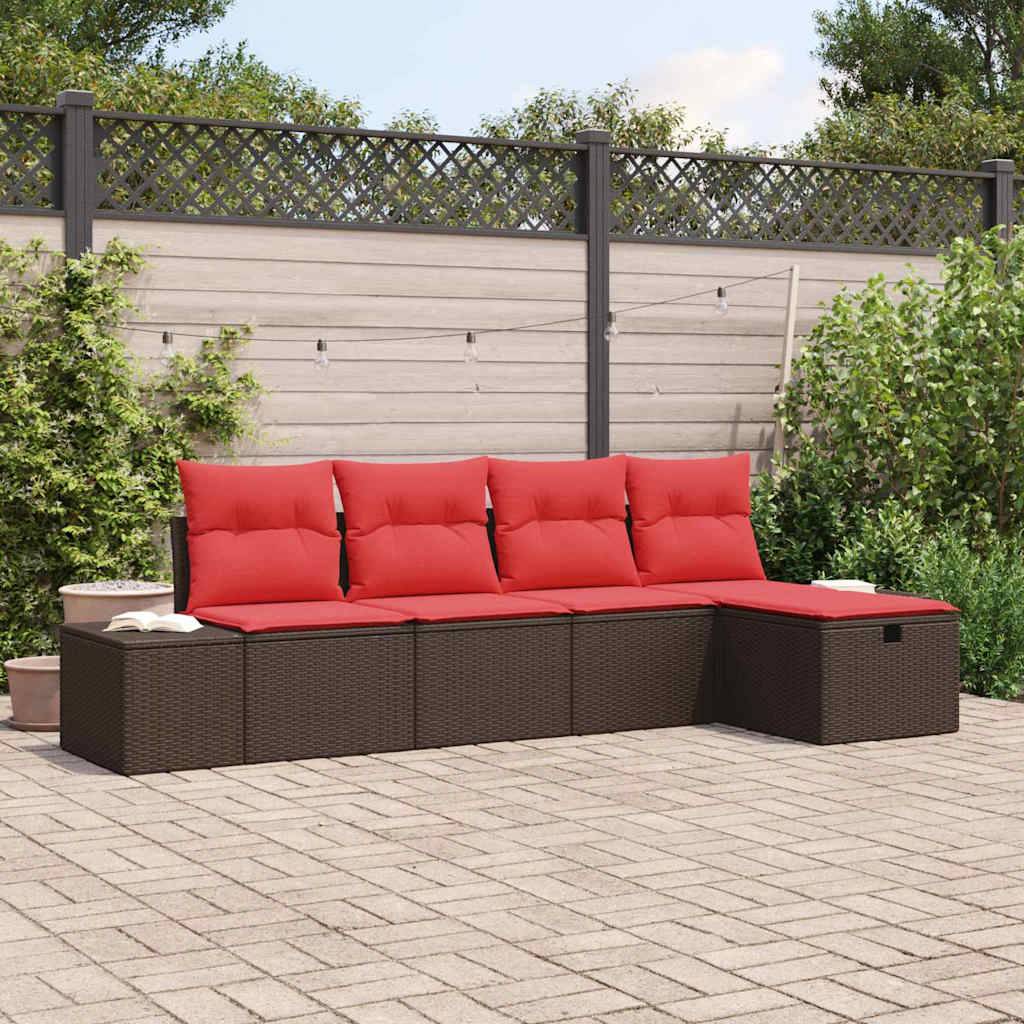 vidaXL Sofa Set 4 stk. Poly-Rattan