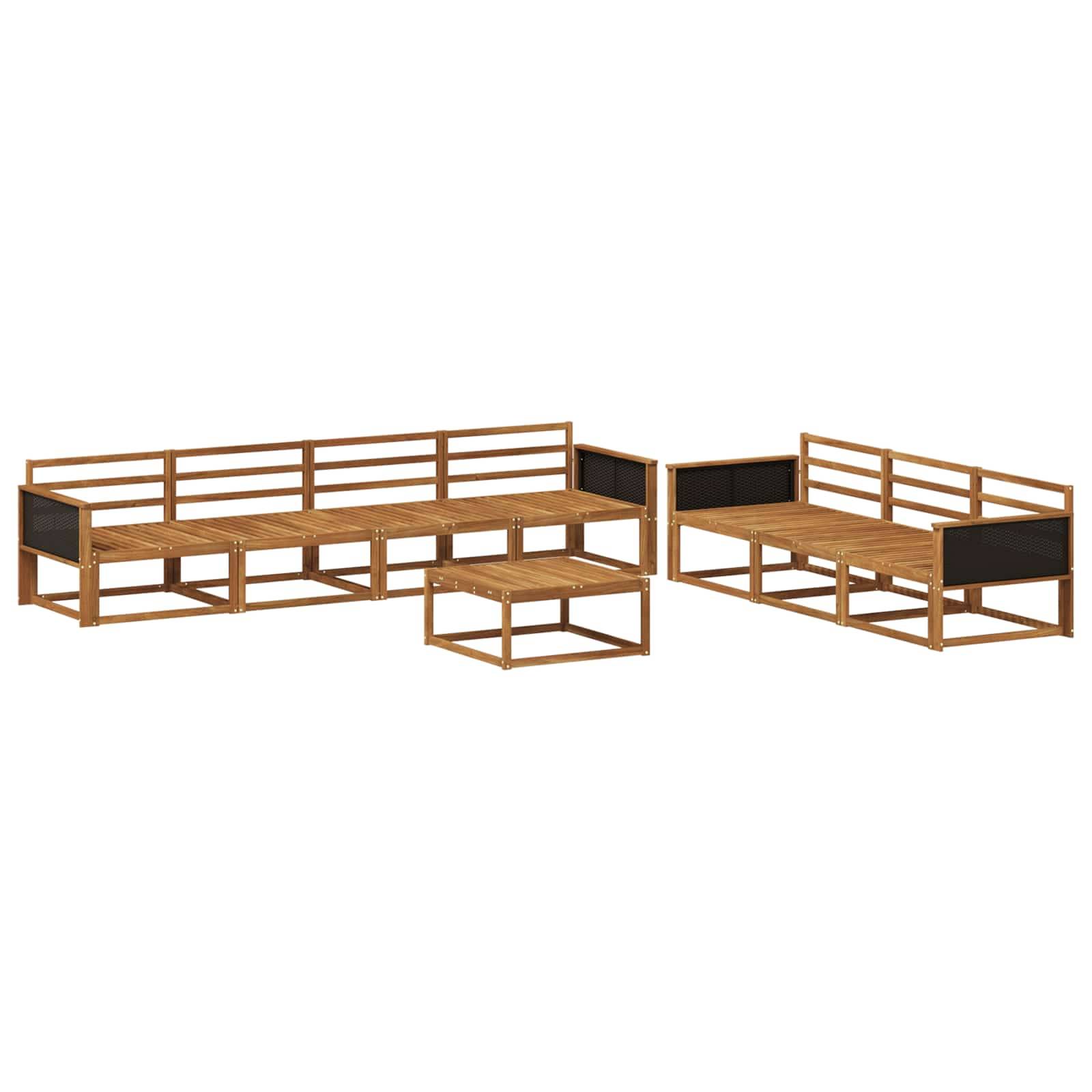 vidaXL Outdoor-Sofagarnitur 8 pcs Natur Massivholz Akazie
