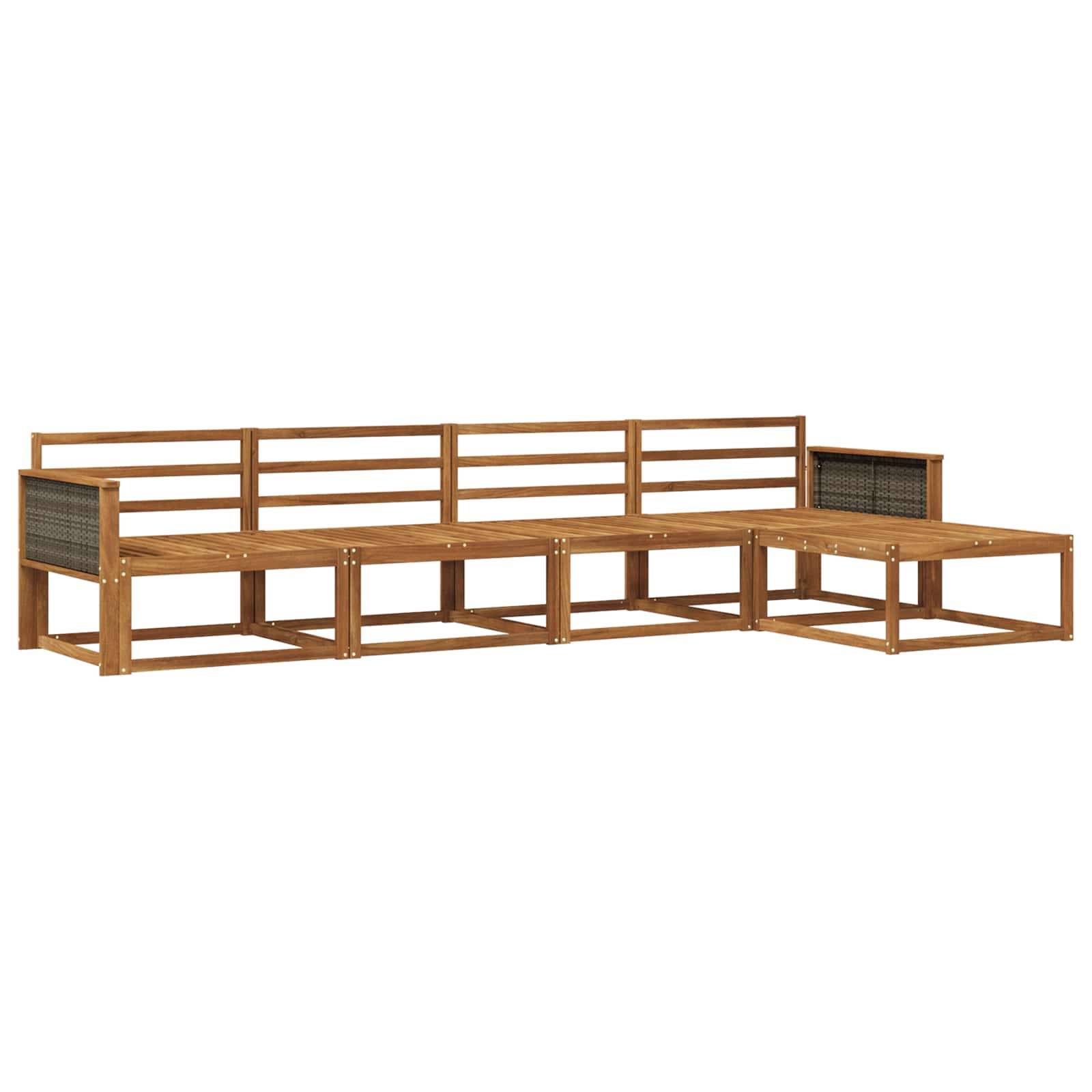 vidaXL Outdoor-Sofagarnitur 5 pcs Natur Massivholz Akazie