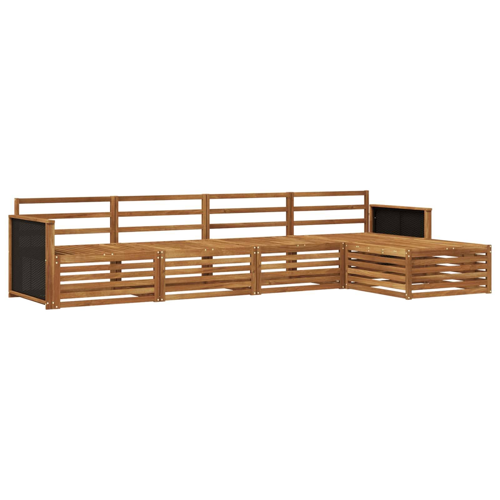 vidaXL Outdoor-Sofagarnitur 5 pcs Natur Massivholz Akazie