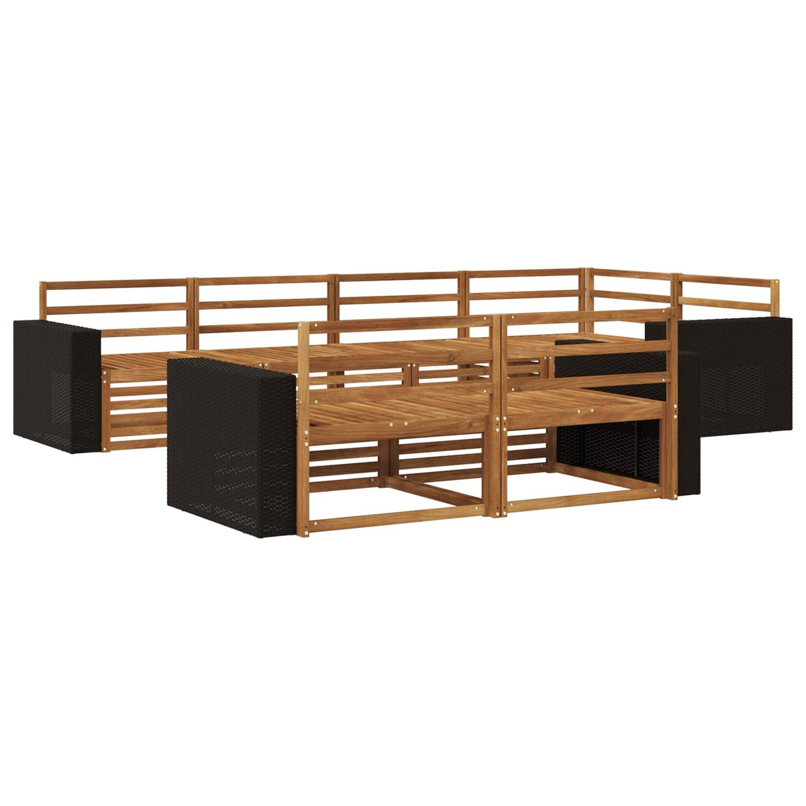 vidaXL Outdoor-Sofagarnitur 7 pcs Natur