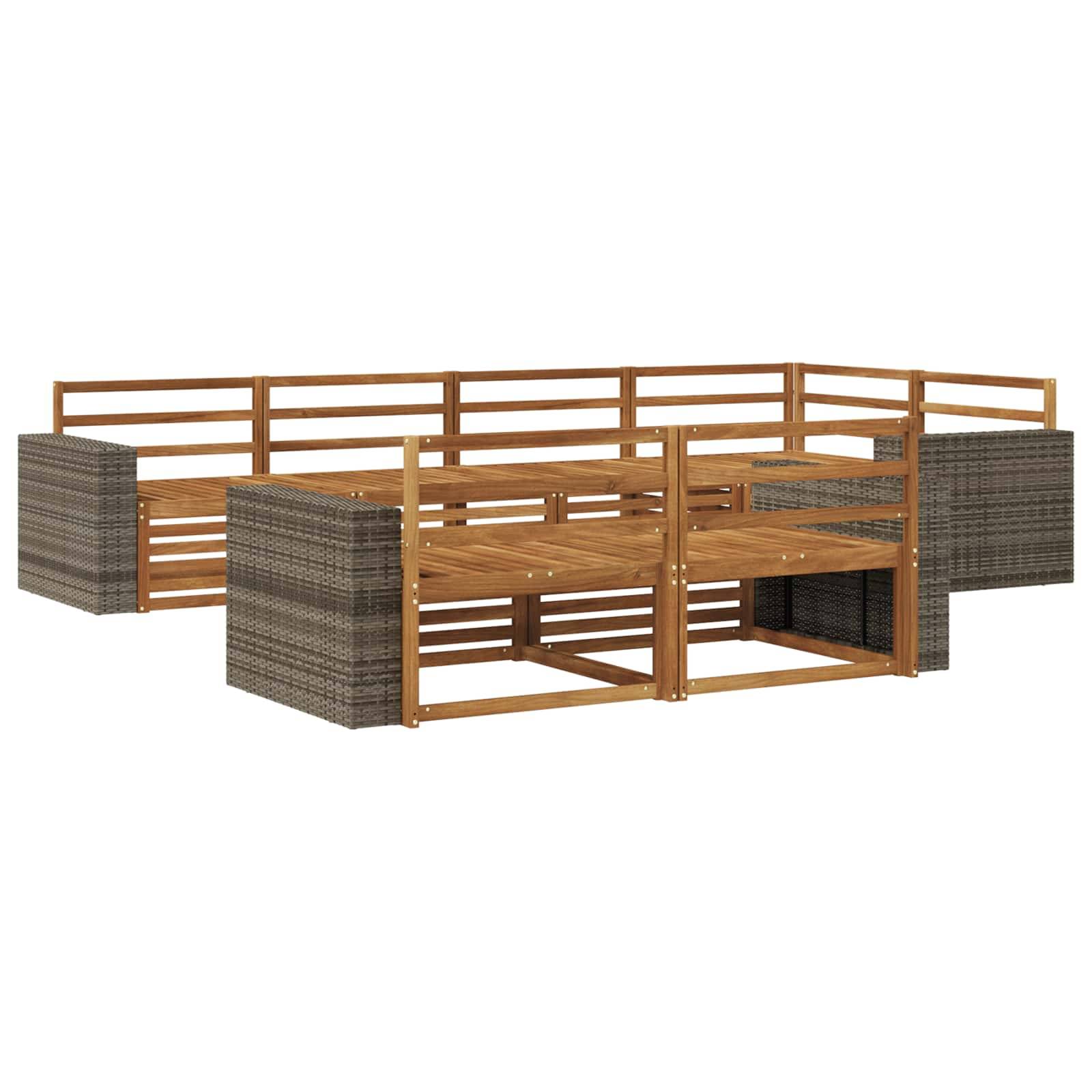 vidaXL Outdoor-Sofagarnitur 7 pcs Natur