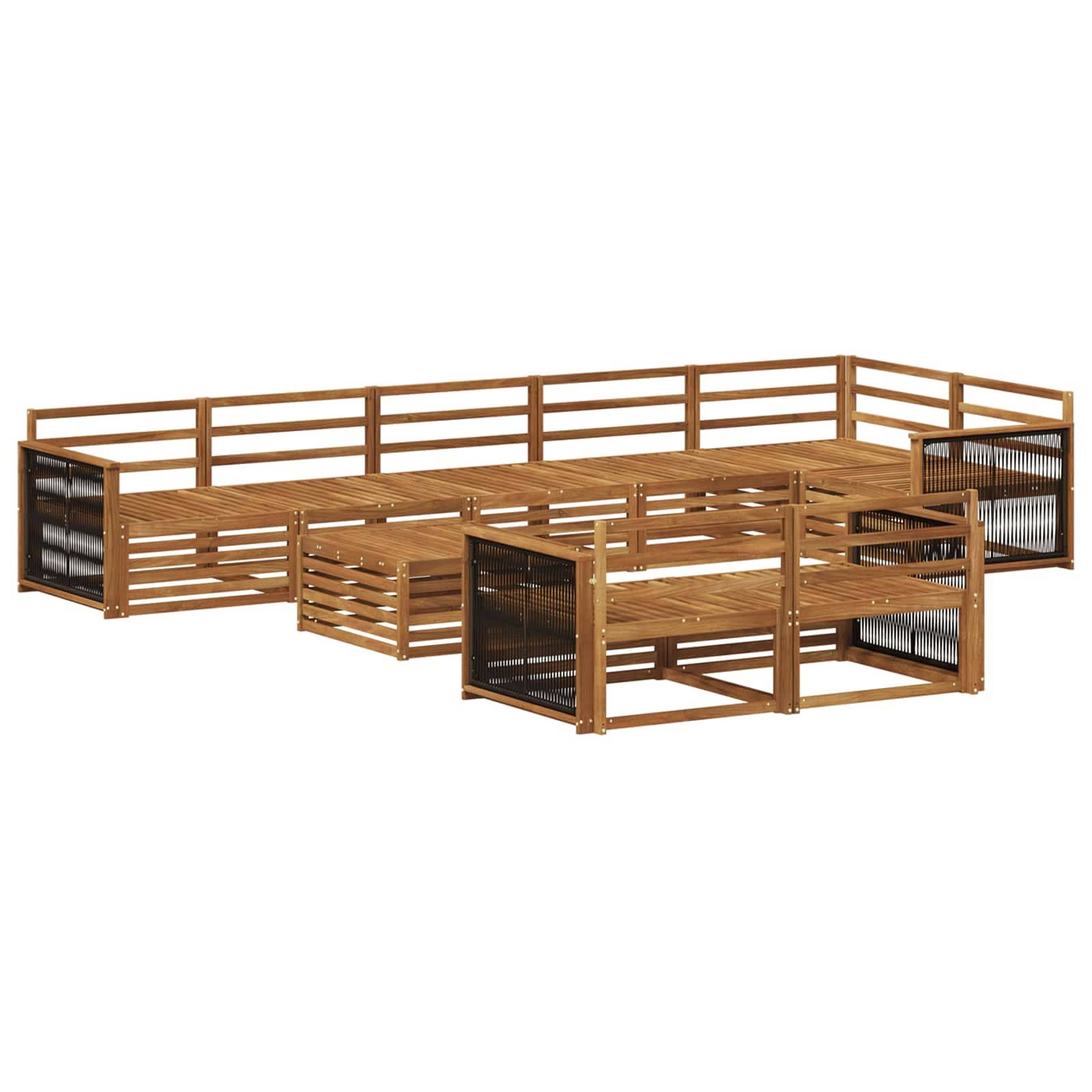 vidaXL Outdoor-Sofagarnitur 9 pcs