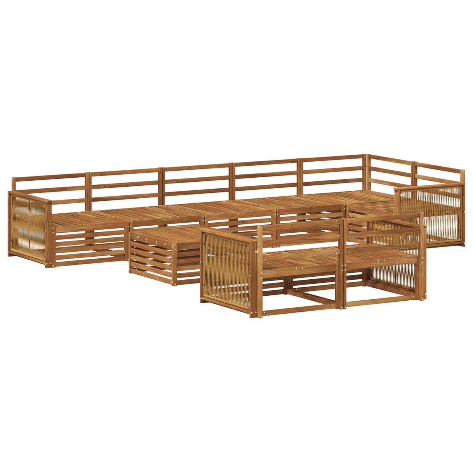 vidaXL Outdoor-Sofagarnitur 9 pcs