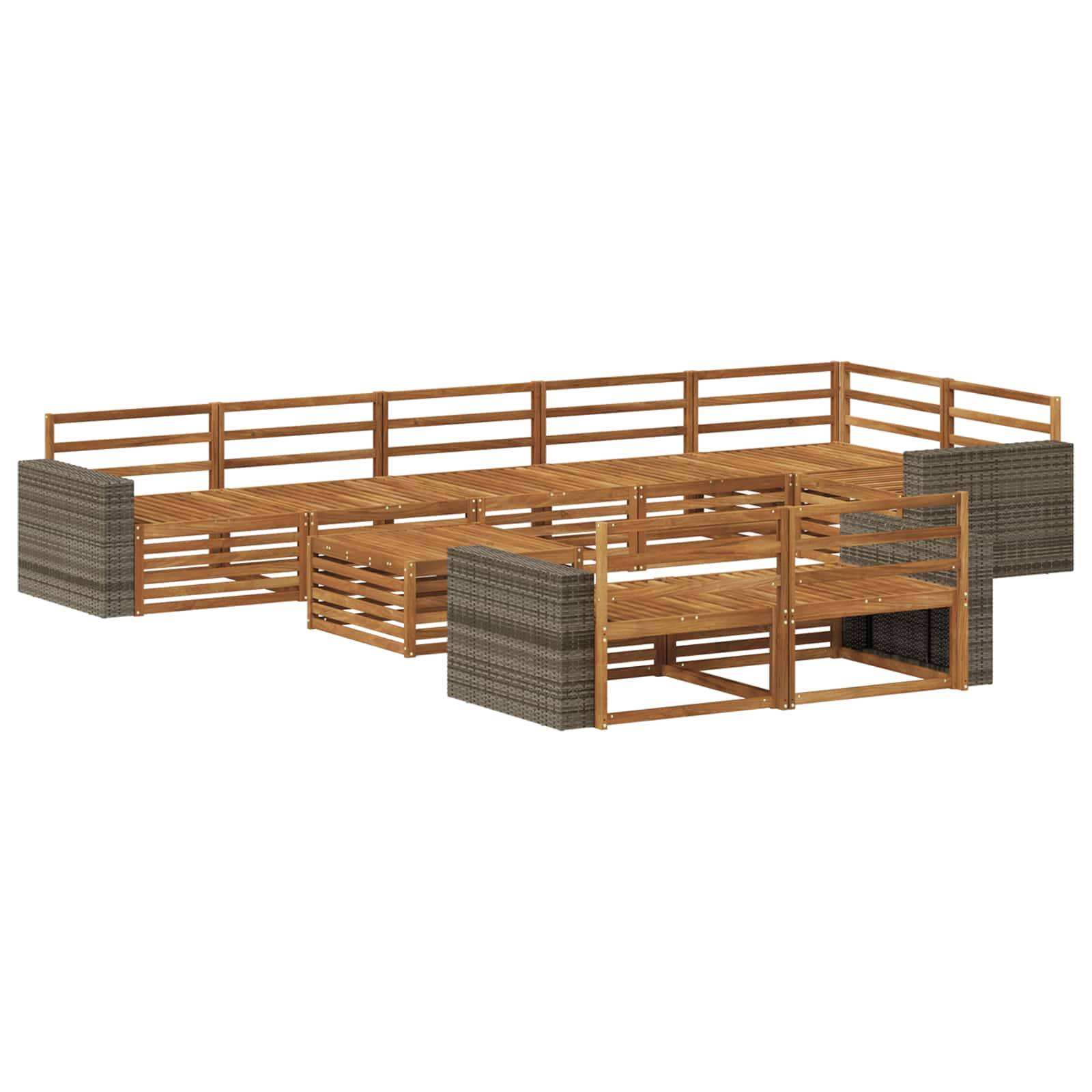vidaXL Outdoor-Sofagarnitur 9 pcs