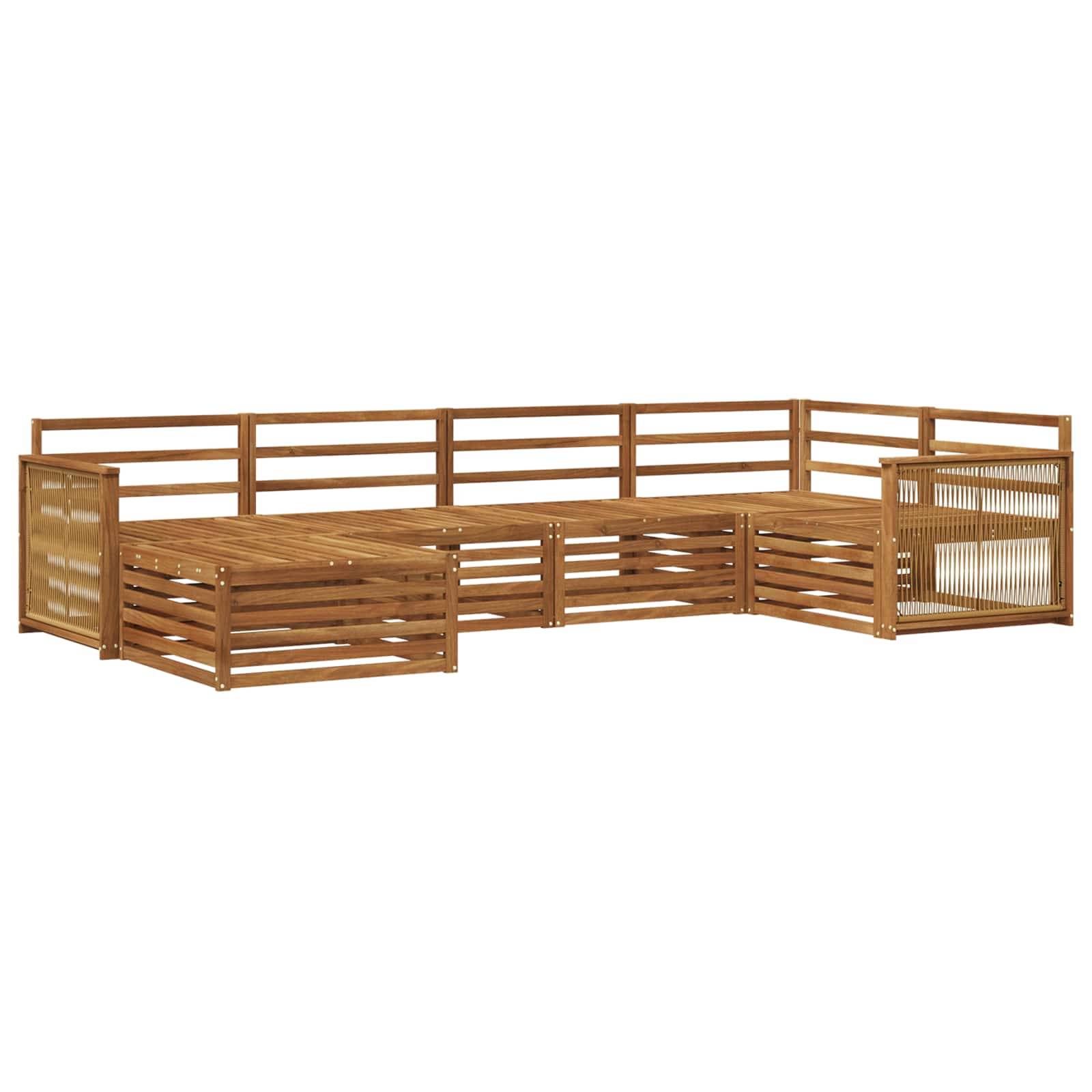 vidaXL Outdoor-Sofagarnitur 6 pcs Natur