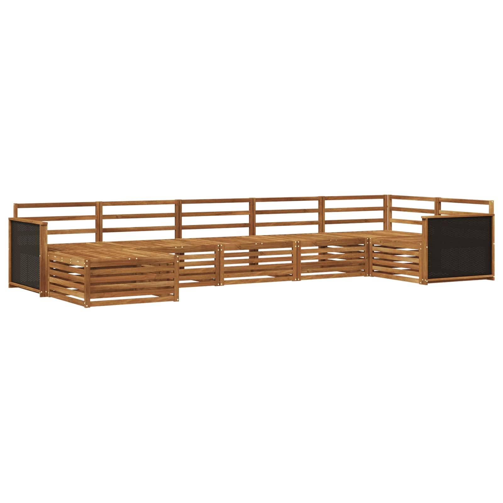 vidaXL Outdoor-Sofagarnitur 7 pcs Natur