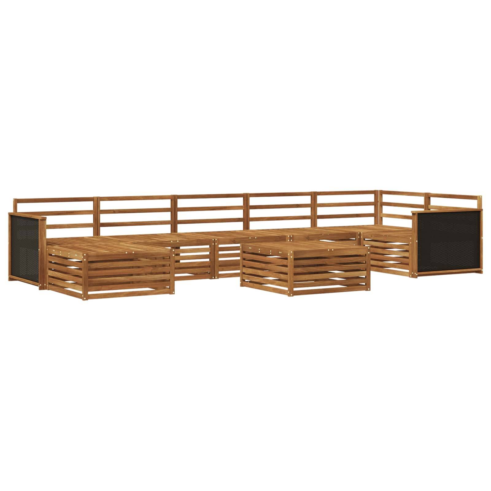 vidaXL Outdoor-Sofagarnitur 8 pcs Natur