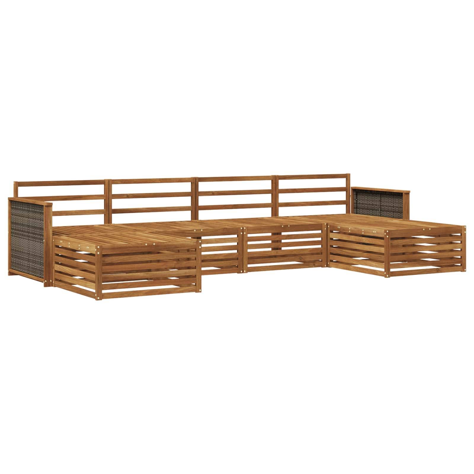 vidaXL Sofagarnituren 6 pcs Massivholz Akazie
