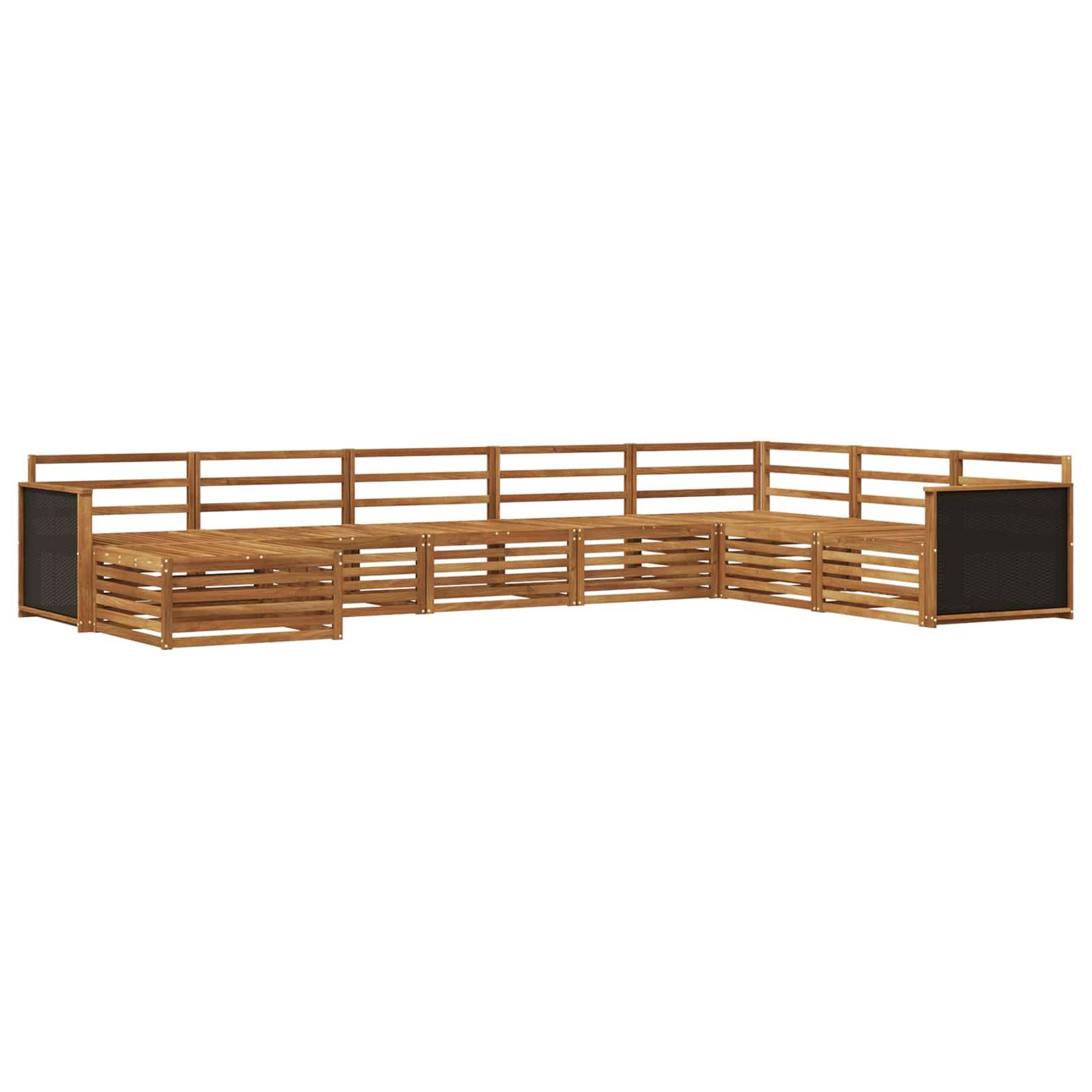 vidaXL Outdoor-Sofagarnitur 8 pcs Natur
