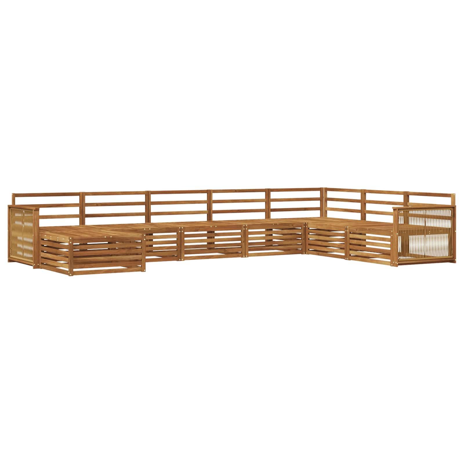 vidaXL Outdoor-Sofagarnitur 8 pcs Natur