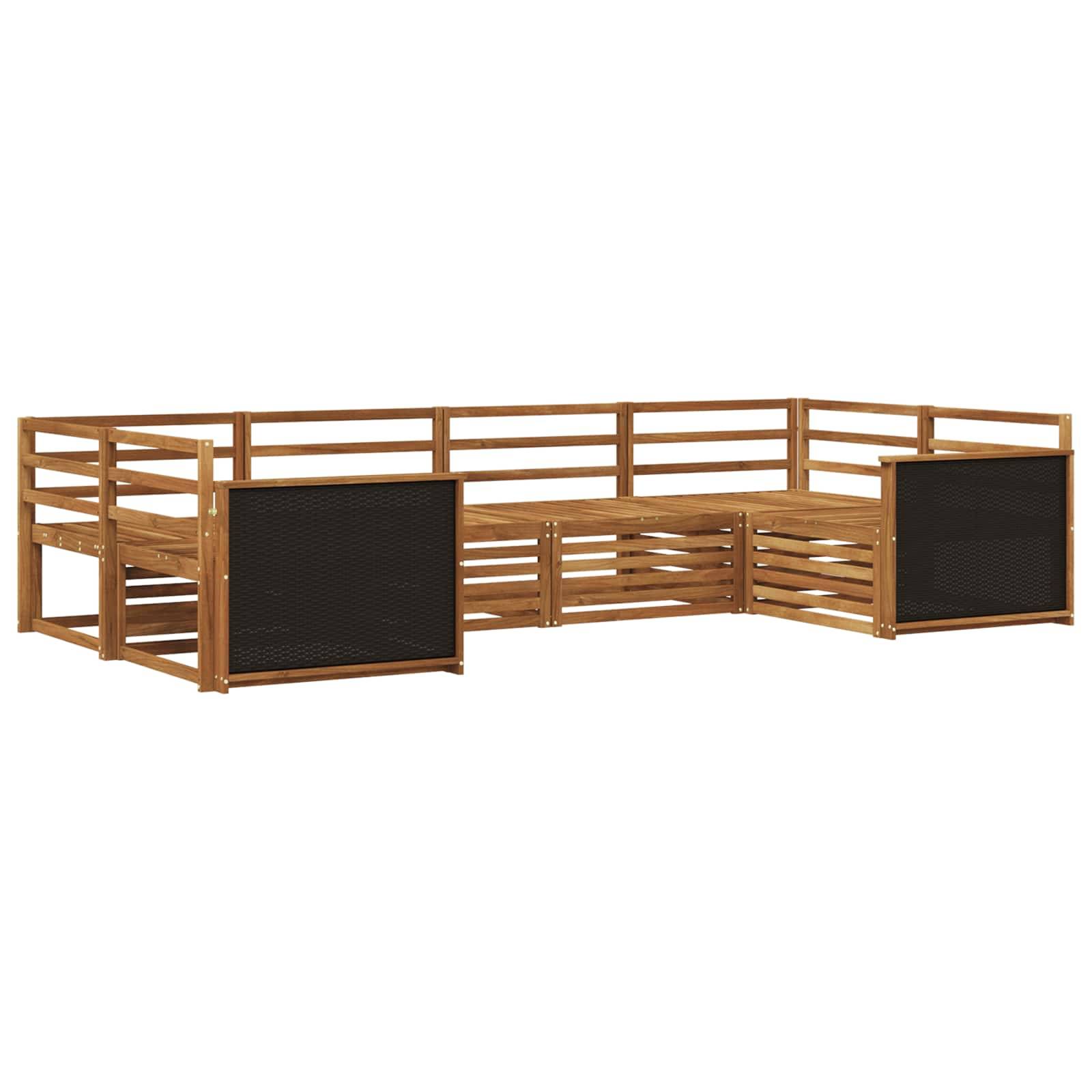 vidaXL Outdoor-Sofagarnitur 6 pcs Natur