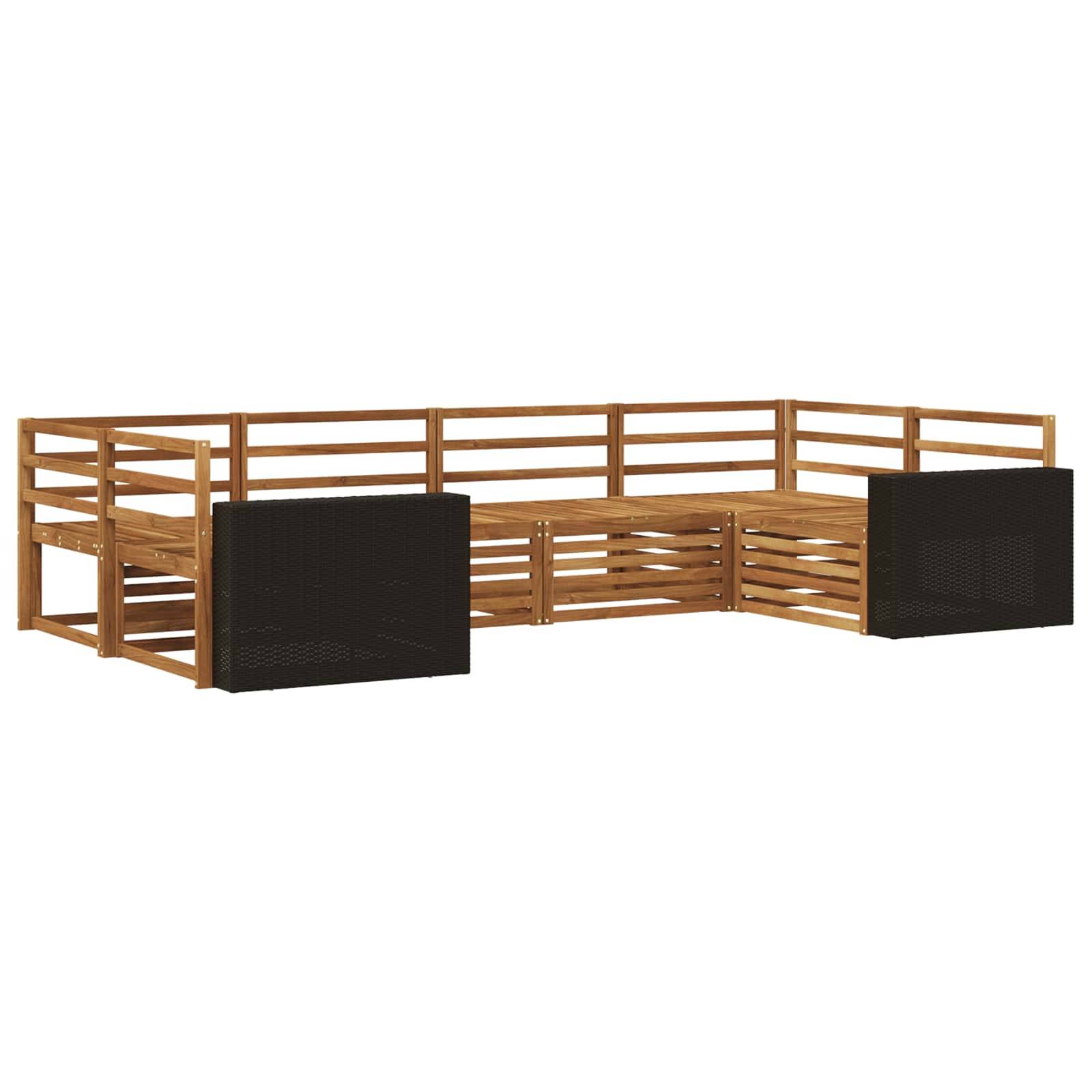 vidaXL Outdoor-Sofagarnitur 6 pcs Natur