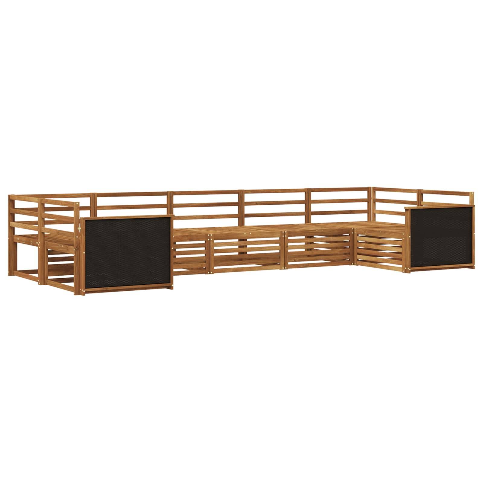 vidaXL Outdoor-Sofagarnitur 7 pcs Natur