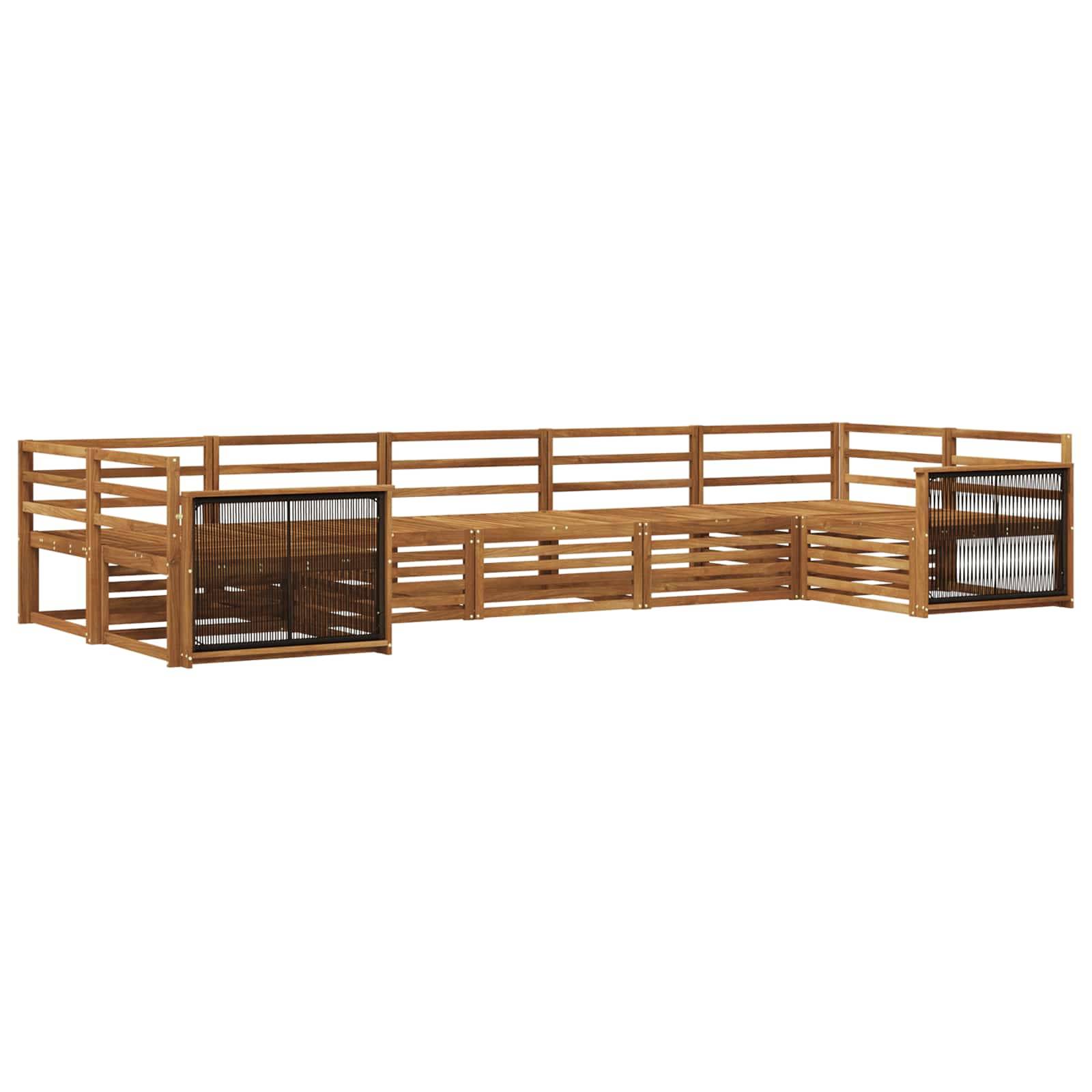 vidaXL Outdoor-Sofagarnitur 7 pcs Natur