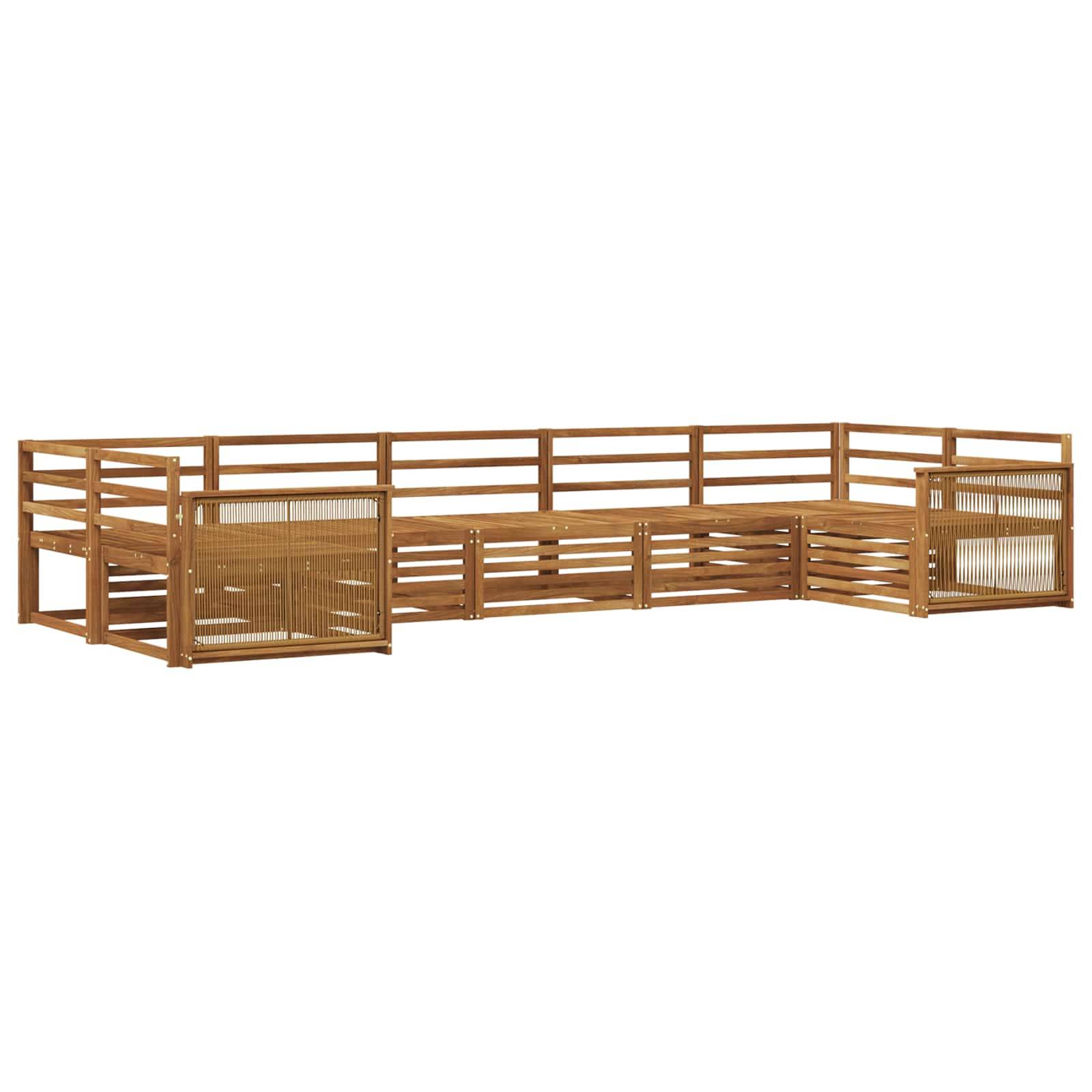 vidaXL Outdoor-Sofagarnitur 7 pcs Natur