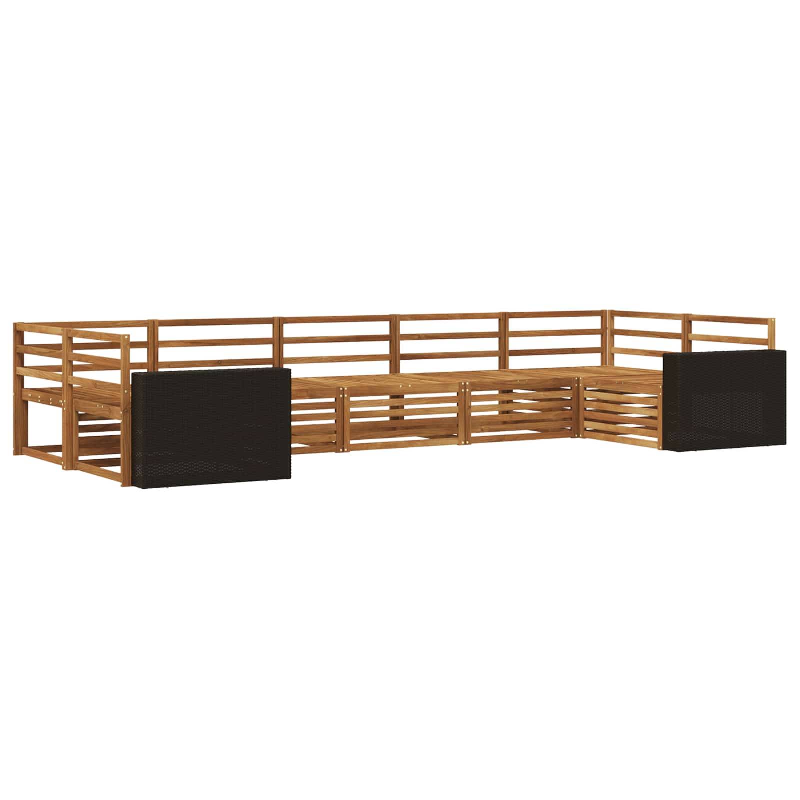 vidaXL Outdoor-Sofagarnitur 7 pcs Natur