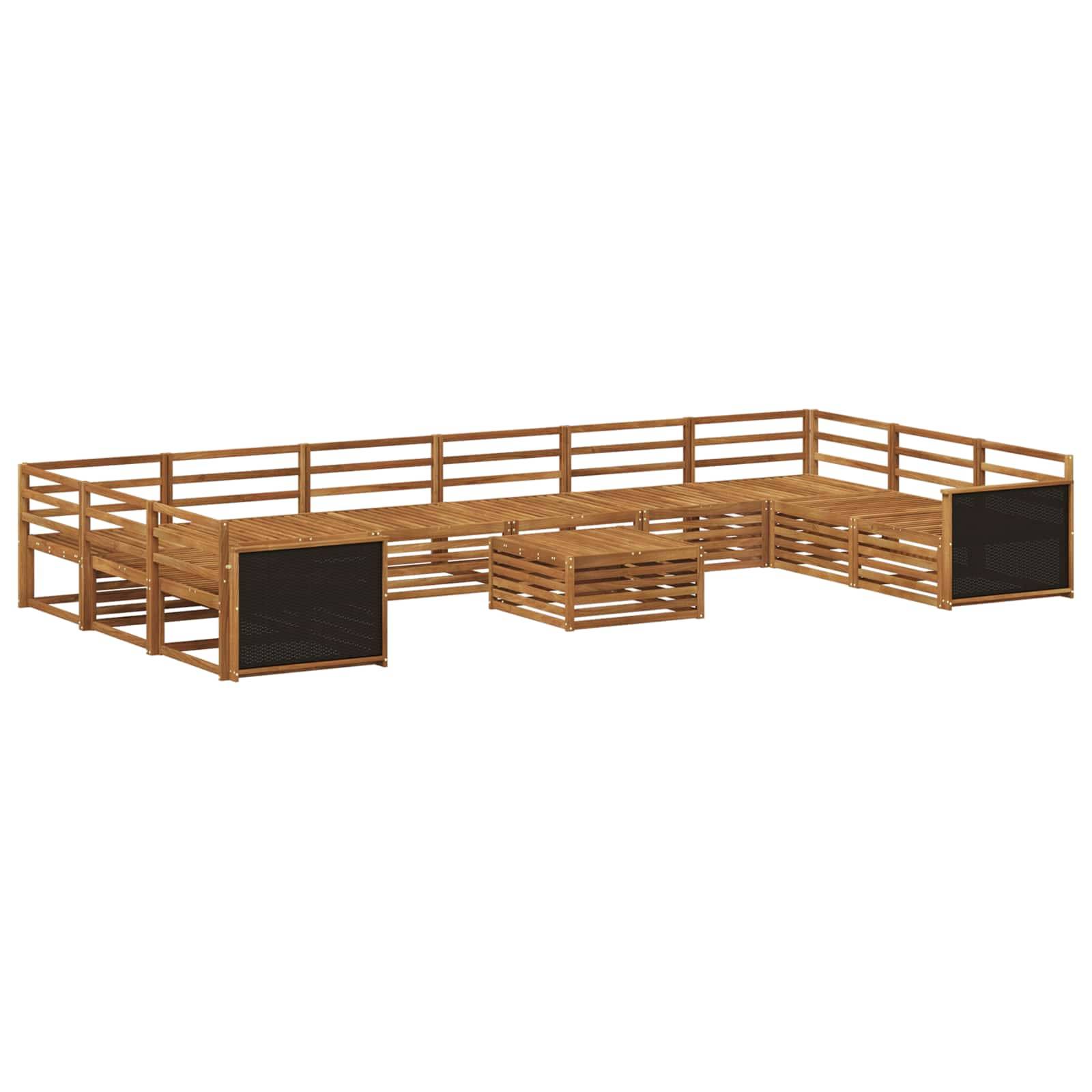 vidaXL Sofagarnituren 11 pcs Massivholz Akazie