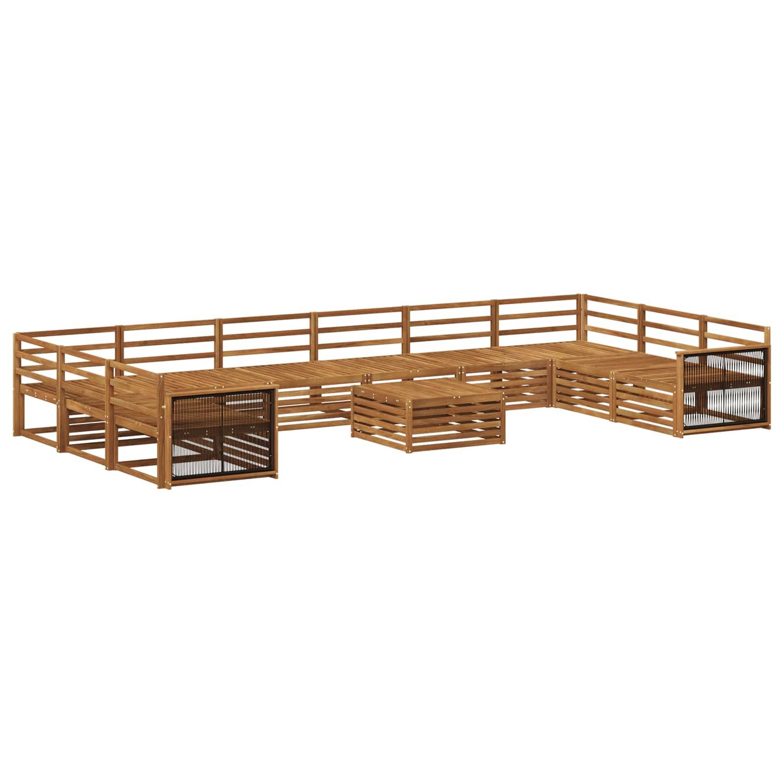 vidaXL Sofagarnituren 11 pcs Massivholz Akazie