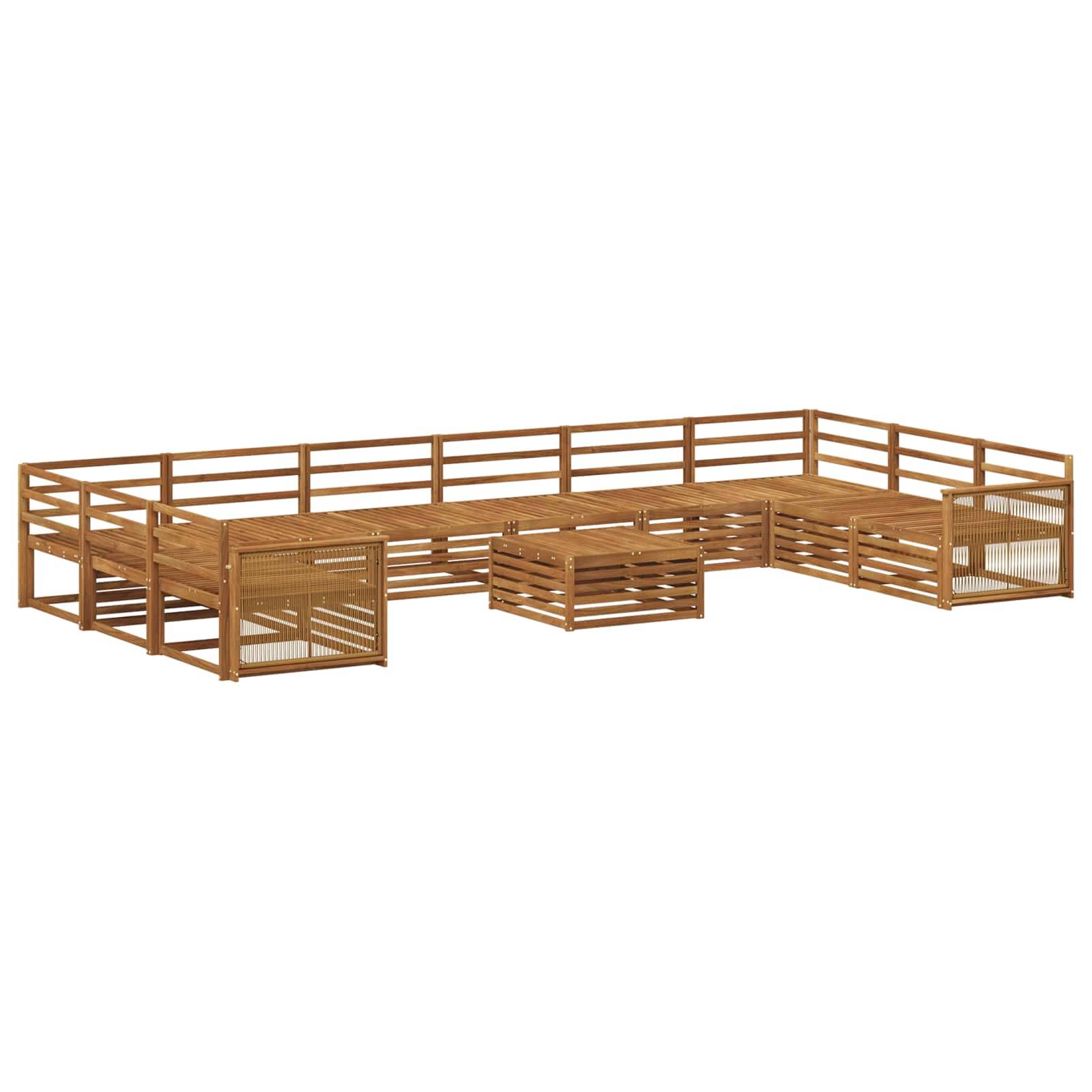 vidaXL Sofagarnituren 11 pcs Massivholz Akazie