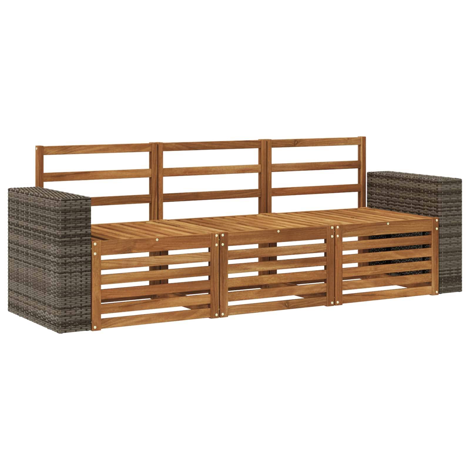 vidaXL Sofagarnituren 3 pcs Massivholz Akazie