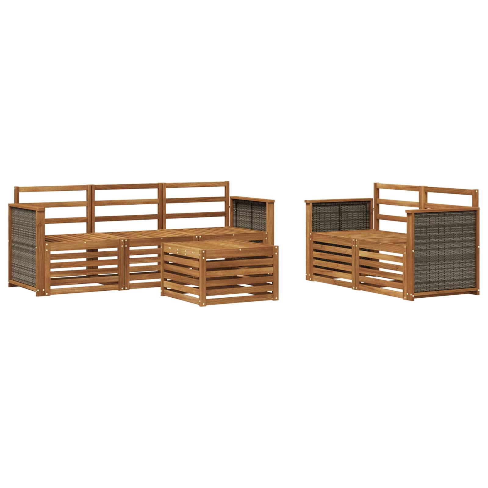 vidaXL Sofagarnituren 6 pcs Massivholz Akazie