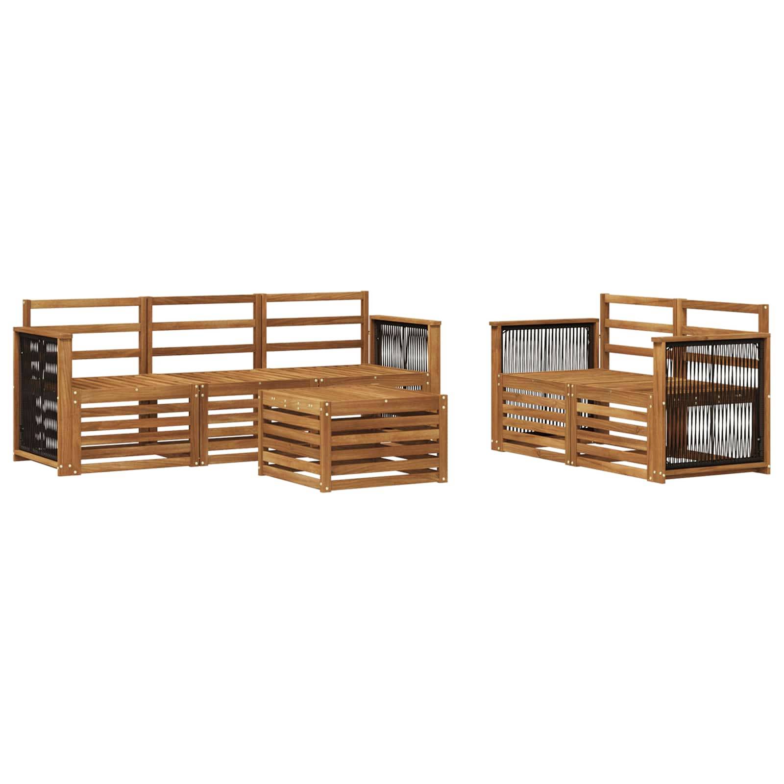 vidaXL Sofagarnituren 6 pcs Massivholz Akazie